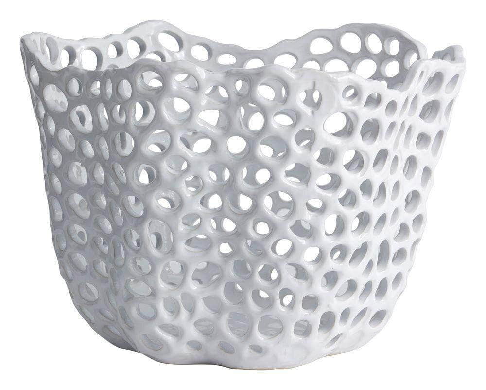Nordal TOBAGO deco bowl, white