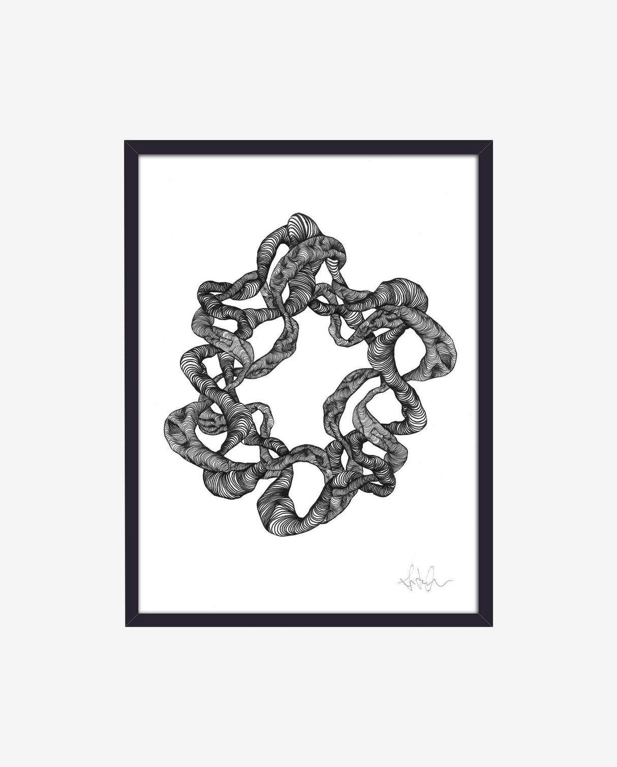 Nordal WREATH illustration, black frame