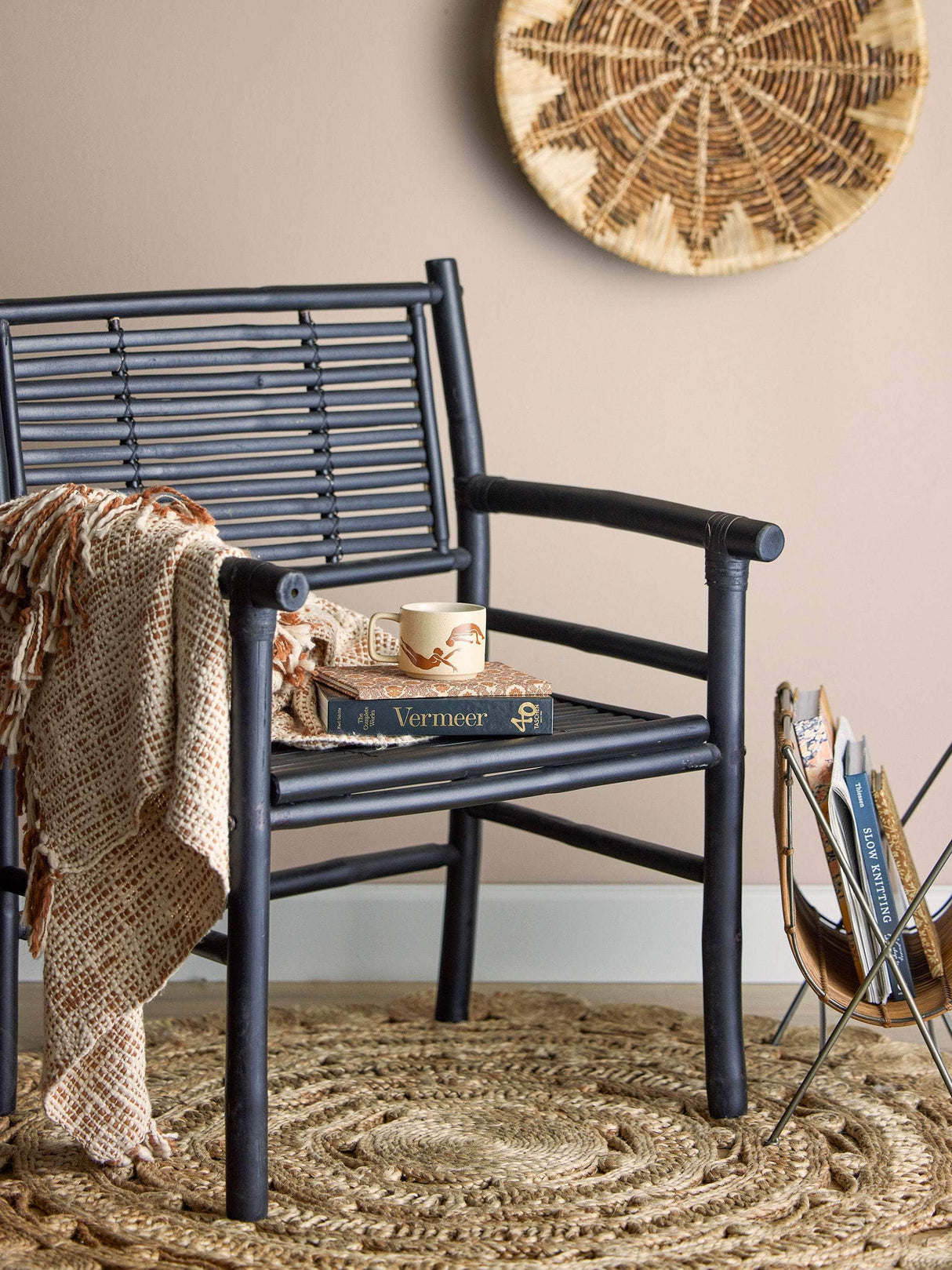 Bloomingville Coen Lounge Stol, Sort, Bambus