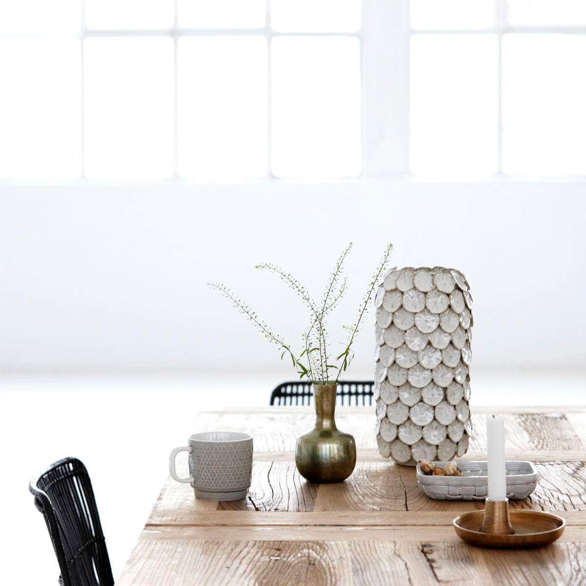 House Doctor Vase, Dot, Hvid