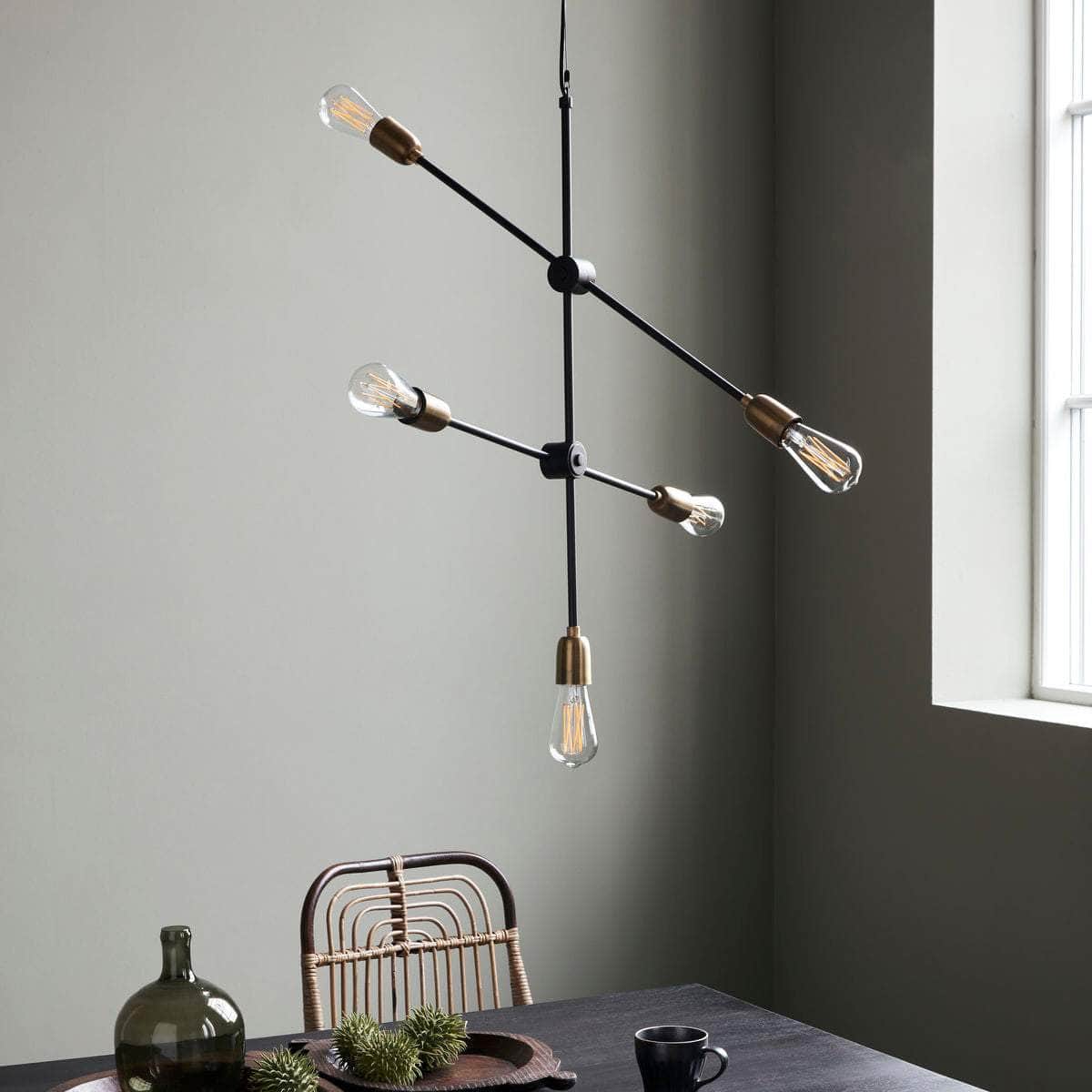 House Doctor Lampe, Molecular, Sort/Messing