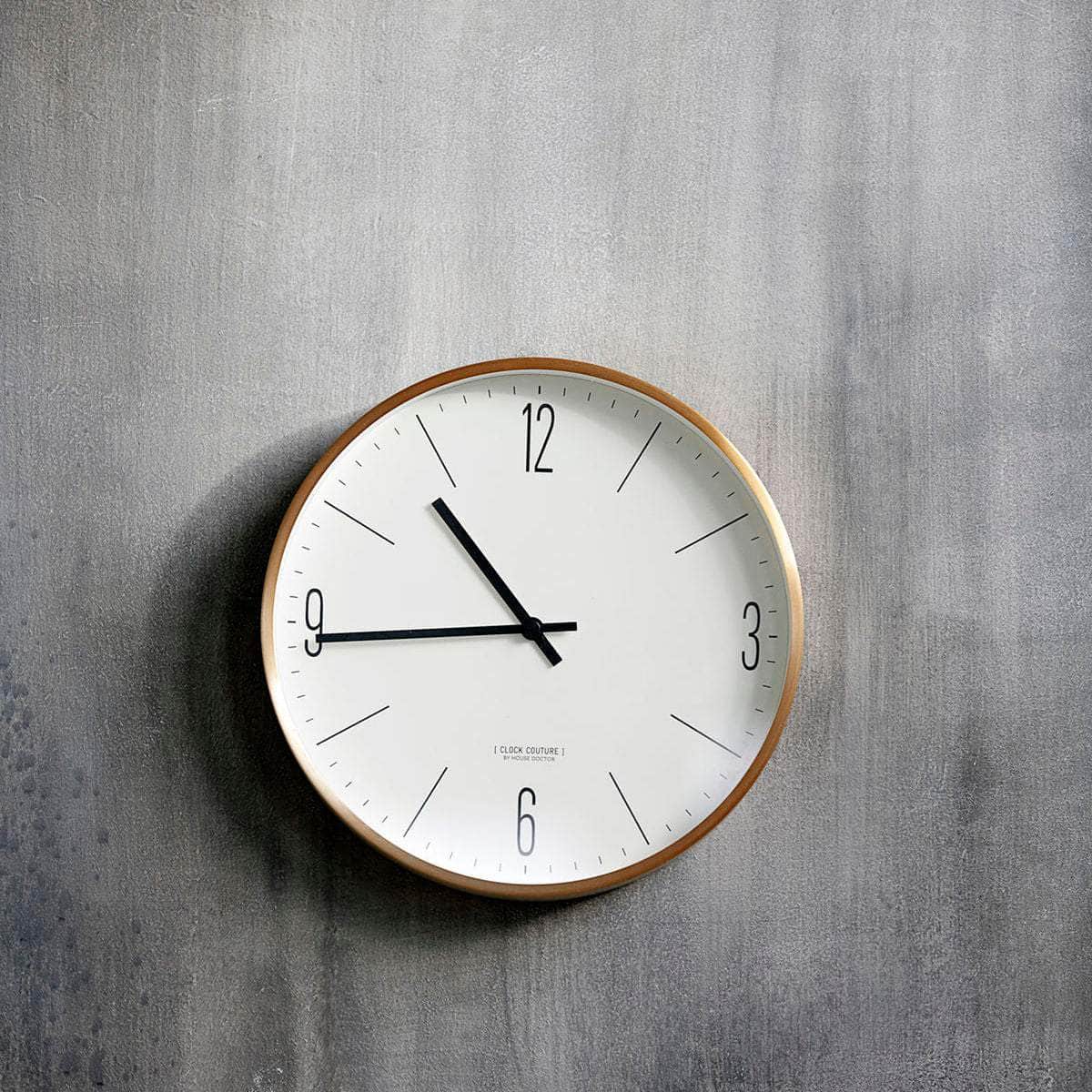 House Doctor Vægur, Clock Couture, Hvid/Guld