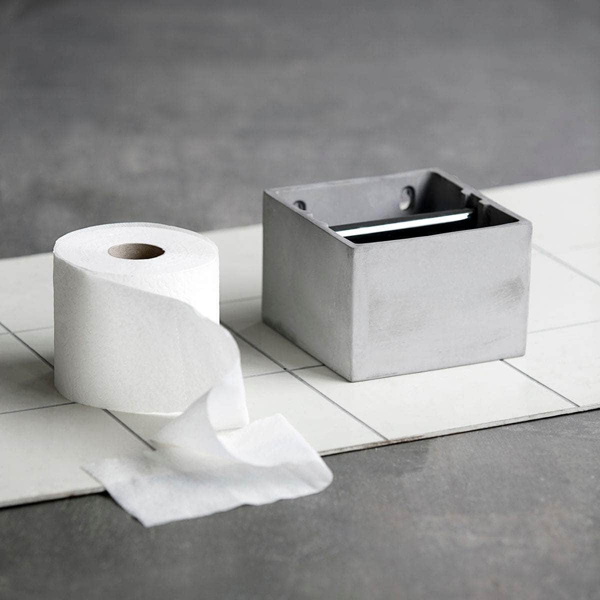 House Doctor Toiletpapirholder, Cement, Grå