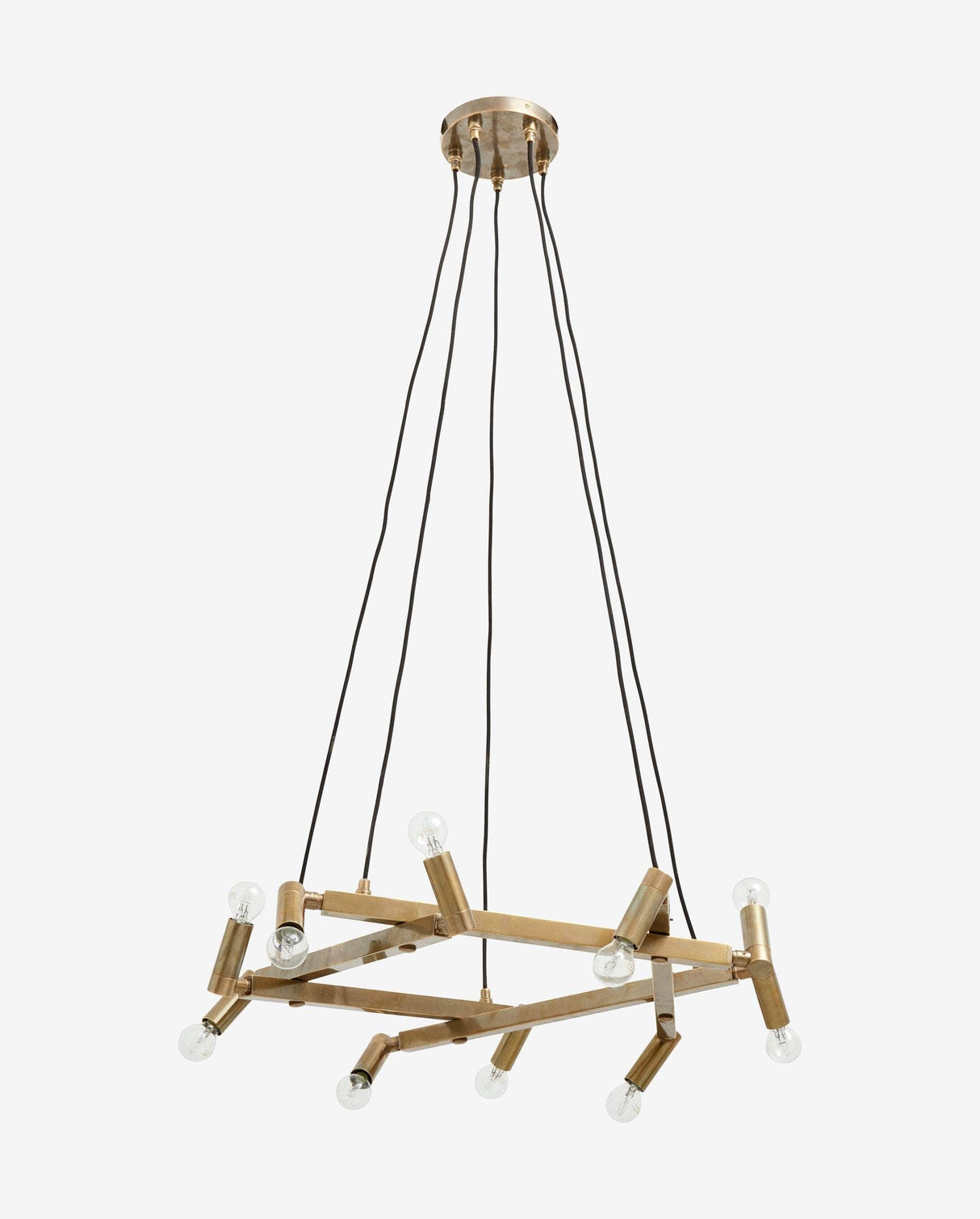 Nordal Chandelier, brass f/10 lights