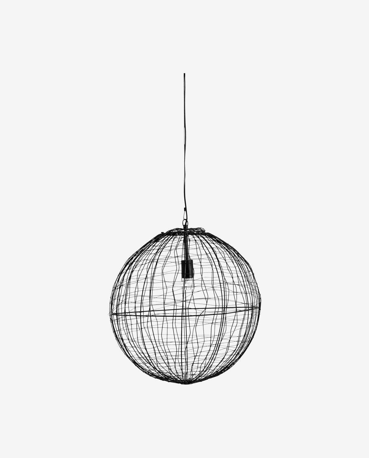 Nordal SELENE hanging lamp, black iron ball S