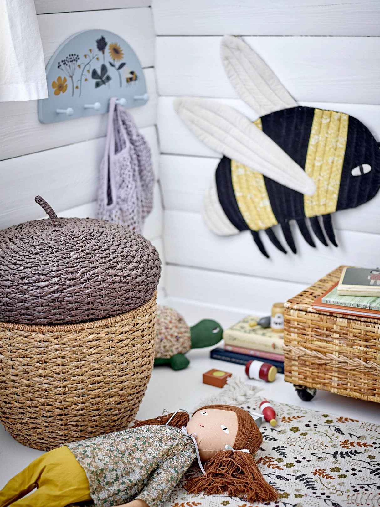 Bloomingville MINI Tibbe Væg Dekoration, Sort, Bomuld