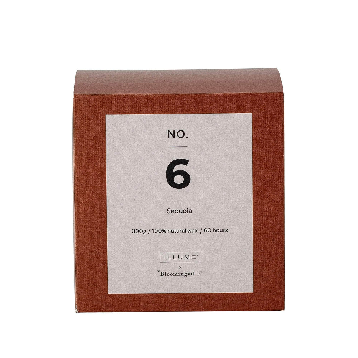 Illume X Bloomingville NO. 6 - Sequoia Duftlys, Brun, Naturlig Voks