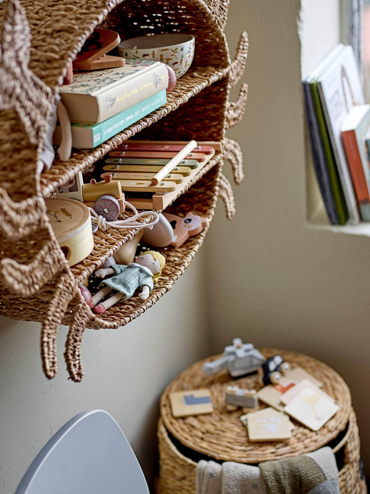 Bloomingville MINI Barney Bogreol, Natur, Bankuan Grass