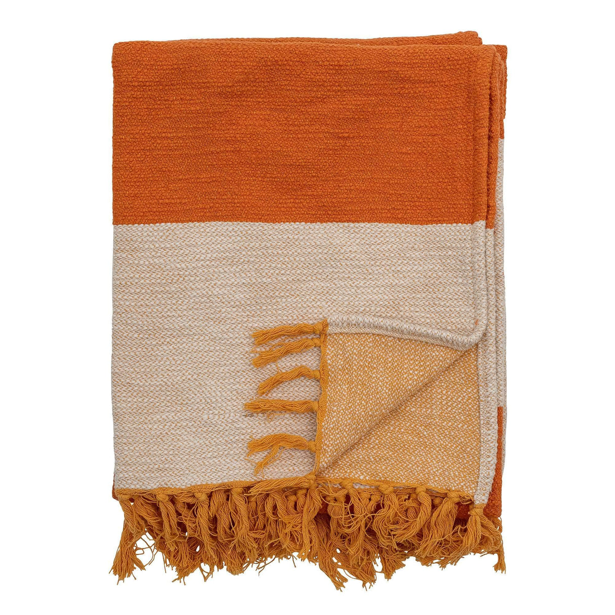 Bloomingville Motril Plaid, Orange, Bomuld
