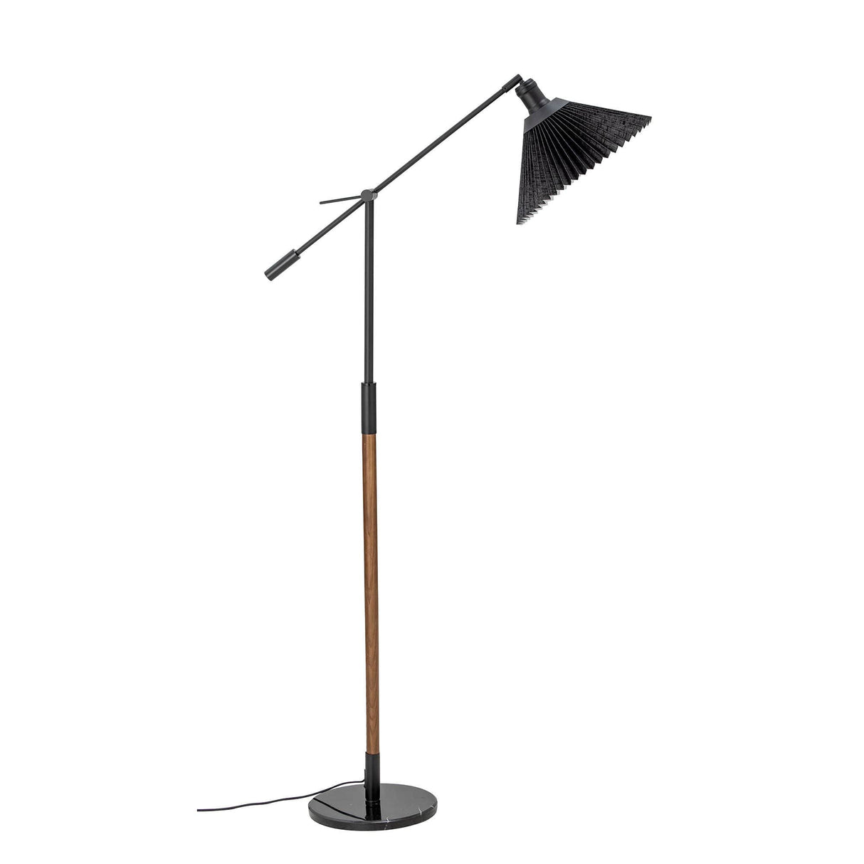 Bloomingville Polus Gulv Lampe, Sort, Hør