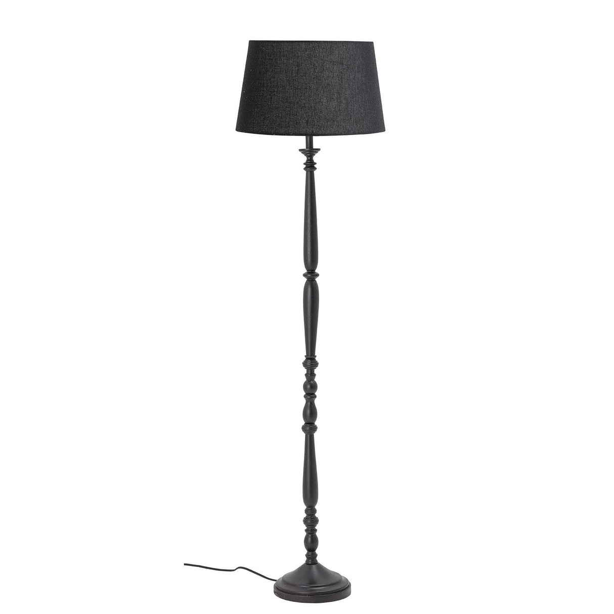 Bloomingville Callie Gulv Lampe, Sort, Gummitræ
