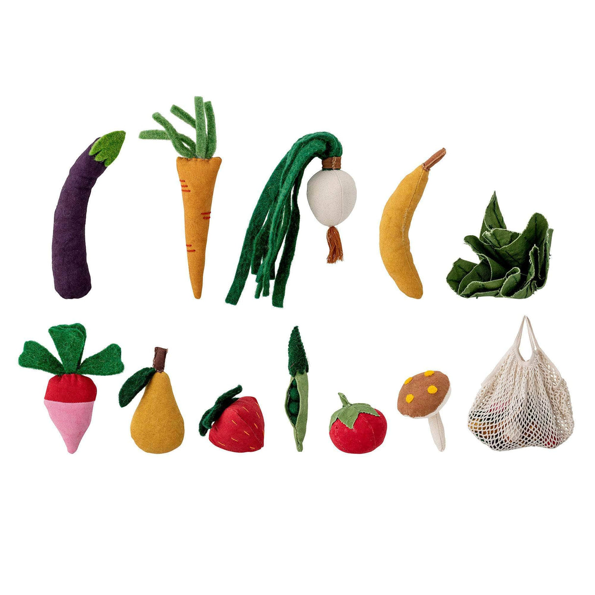 Bloomingville MINI Elhardt Play Set, Vegetables, Gul, Bomuld