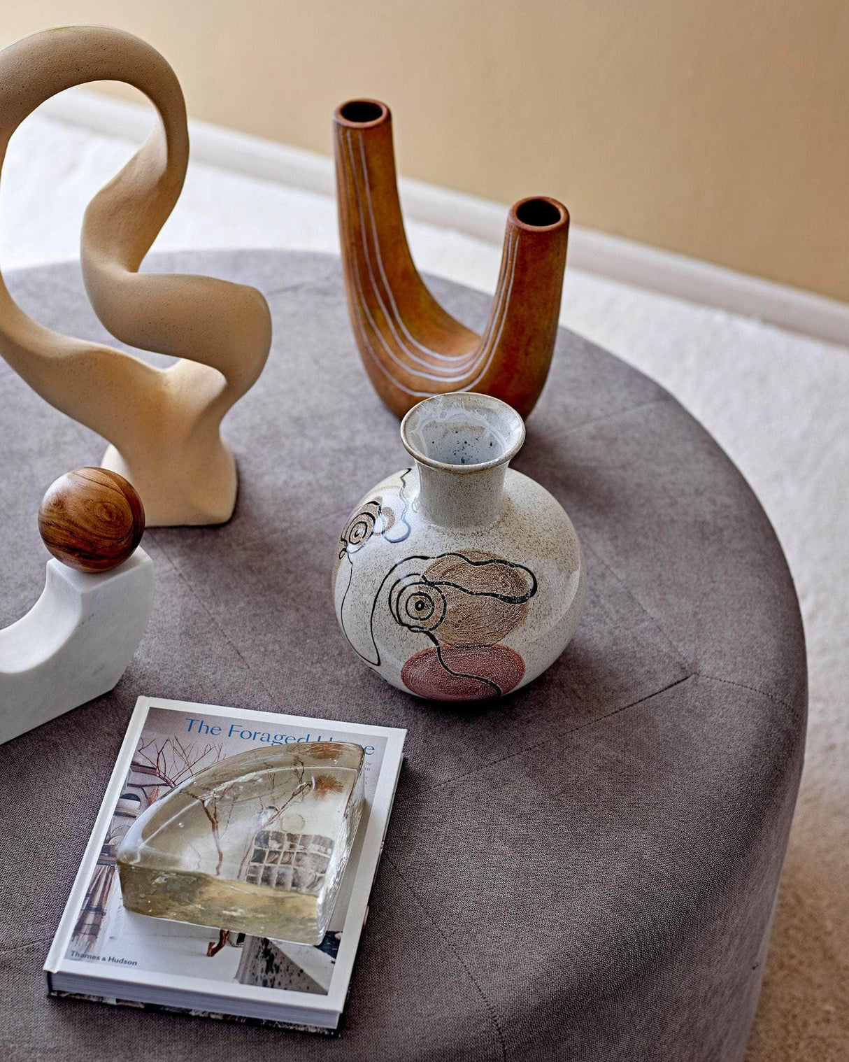 Bloomingville Irini Vase, Hvid, Stentøj