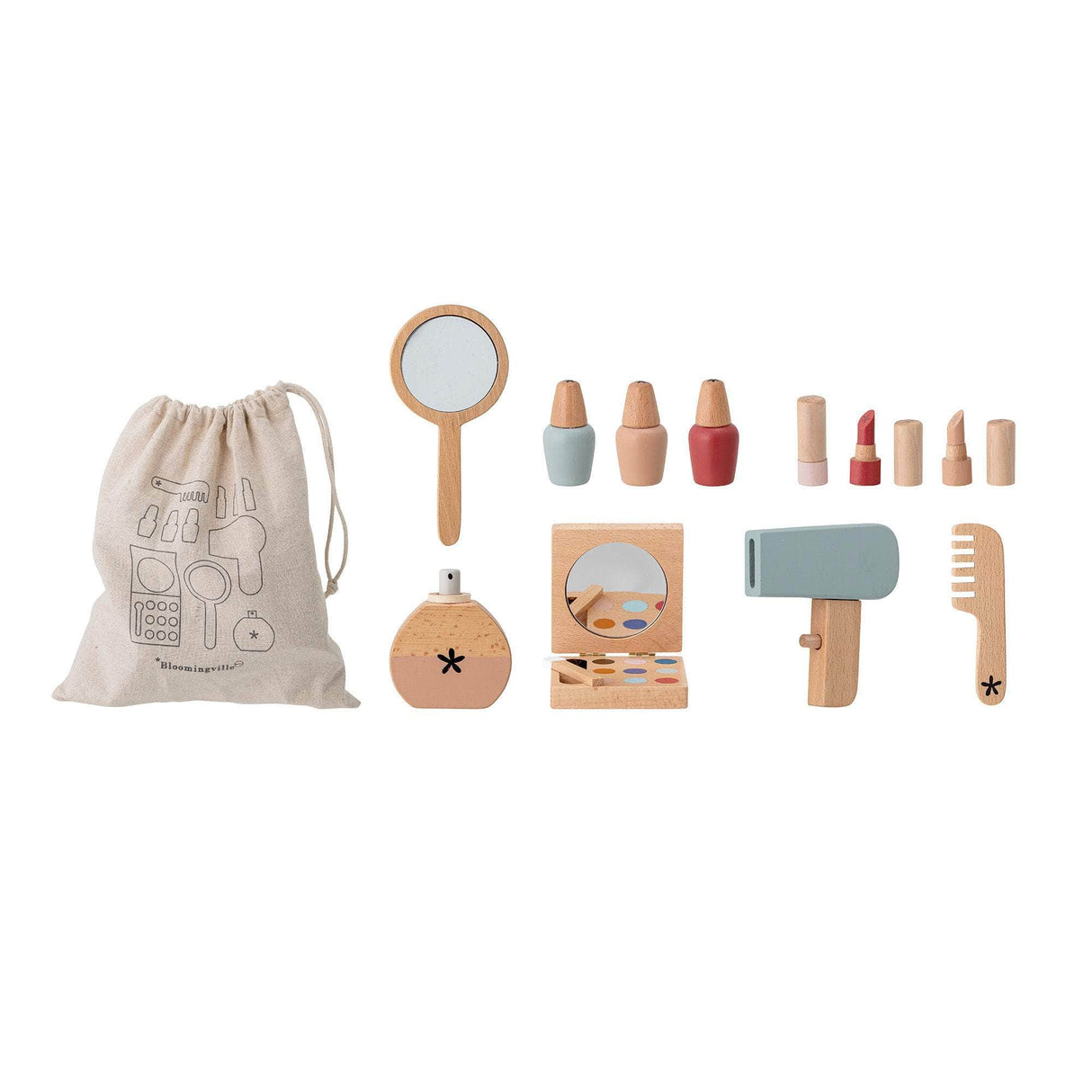 Bloomingville MINI Daisy Toy Make-up set, Rosa, Bøg