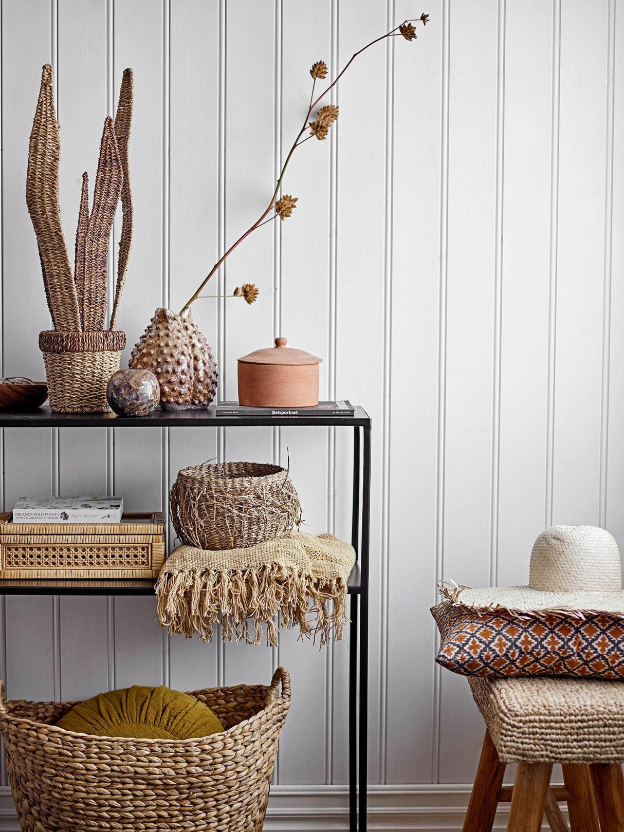 Bloomingville Lally Æske m/Låg, Natur, Rattan