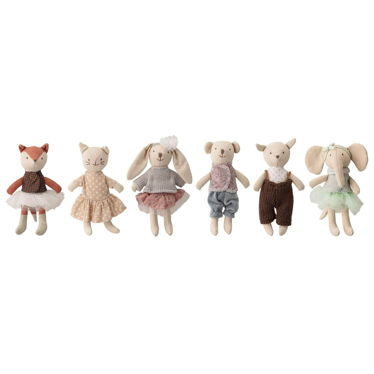 Bloomingville MINI Animal friends Dukke, Rosa, Bomuld