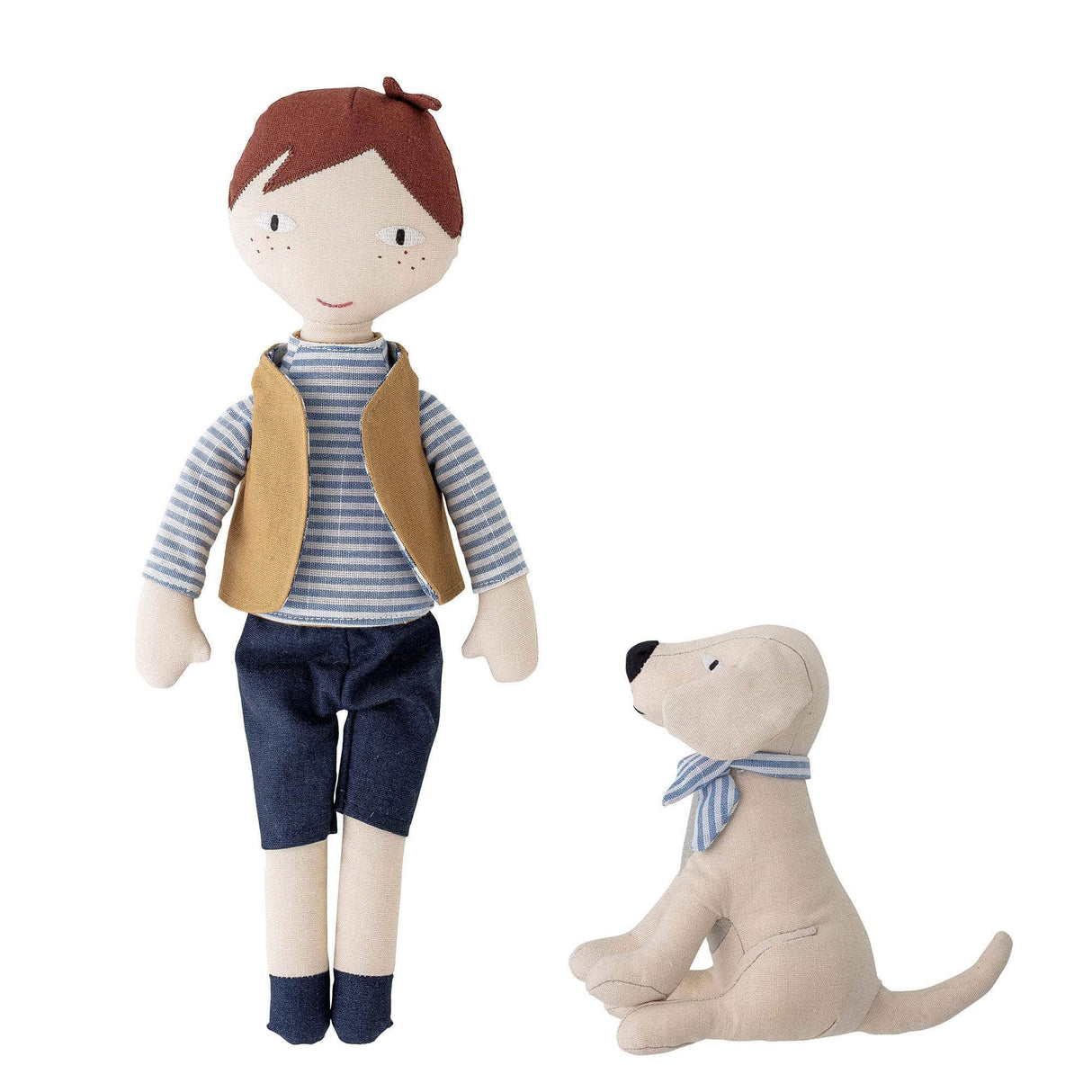 Bloomingville MINI Hilbert Dukke, Blå, Hør