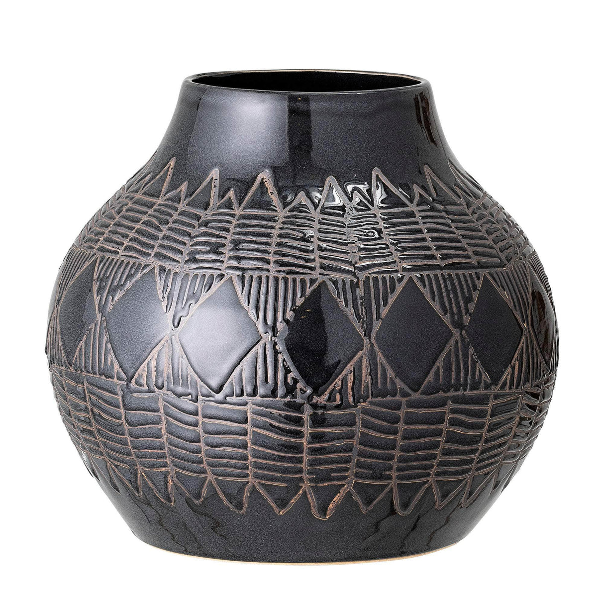 Bloomingville Cornelius Vase, Sort, Stentøj