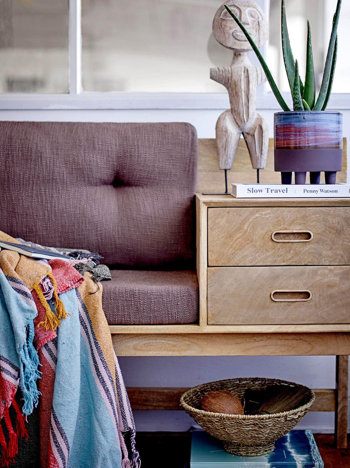 Creative Collection Anya Bænk, Brun, Mango