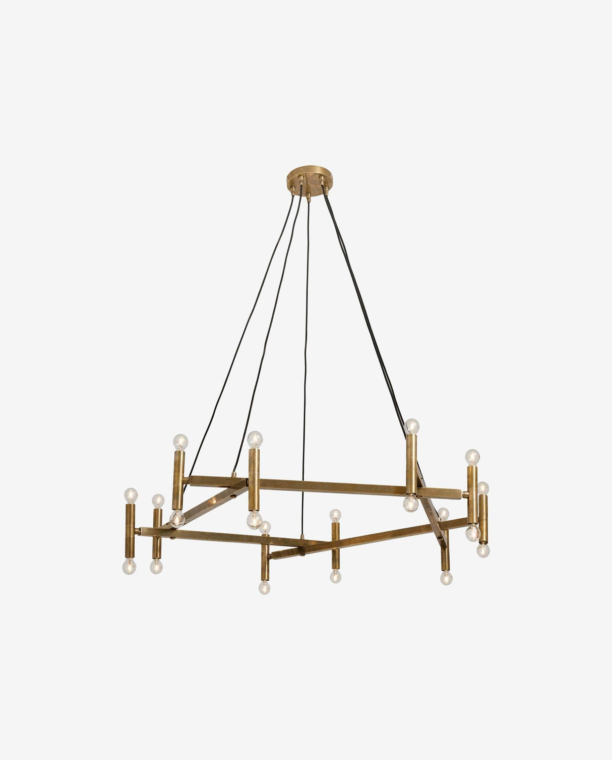 Nordal Chandelier, brass f/20 lights