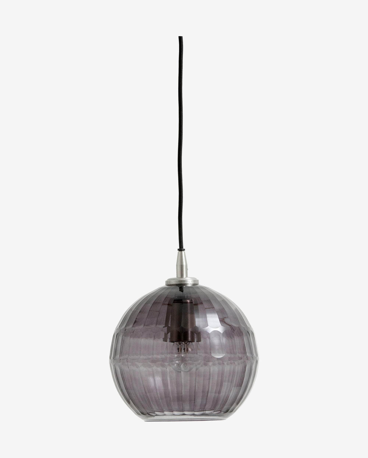 Nordal NYX hanging lamp, cut glass, smoke