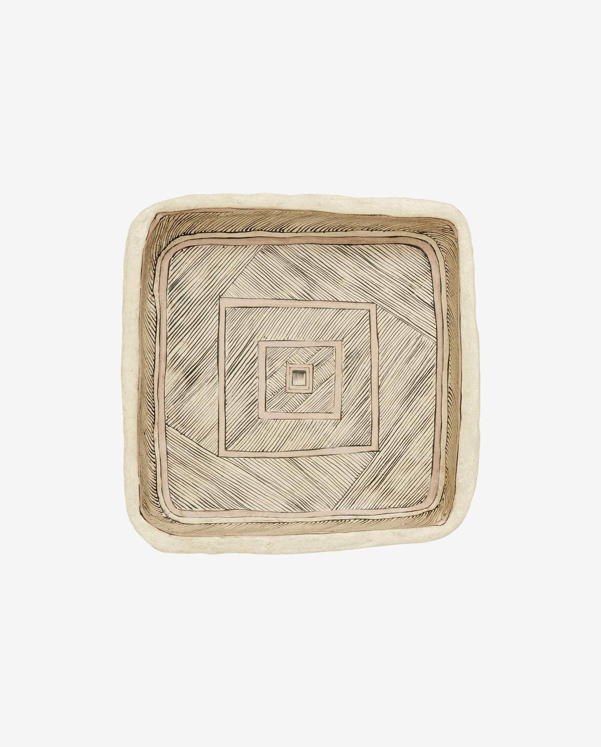 Nordal ART plate, square, paper maché, for wall