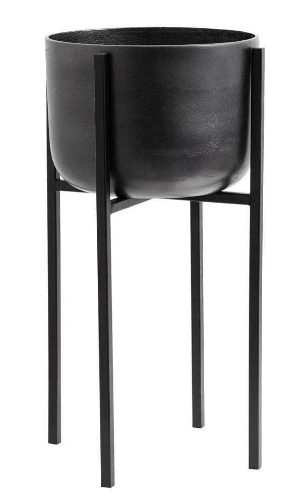 Nordal Planter on stand, medium, black oxidized