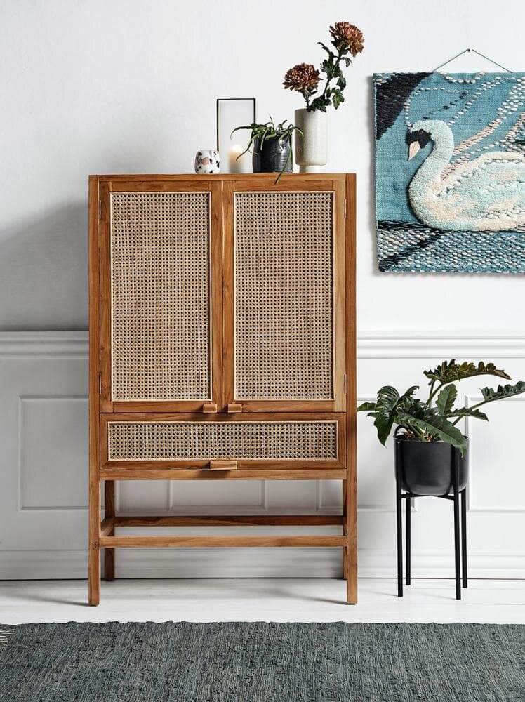 Nordal Planter on stand, medium, black oxidized