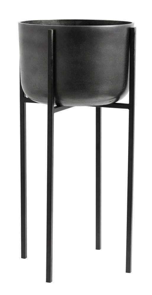 Nordal Planter on stand, large, black oxidized