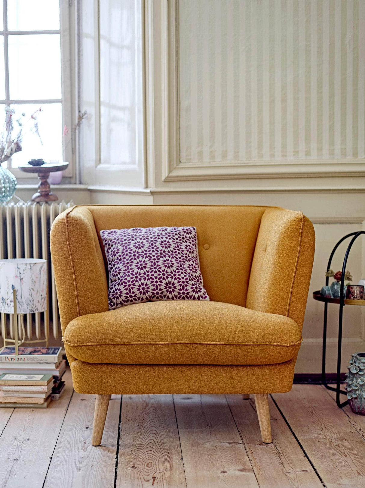 Bloomingville Elliot Lounge Stol, Orange, Polyester