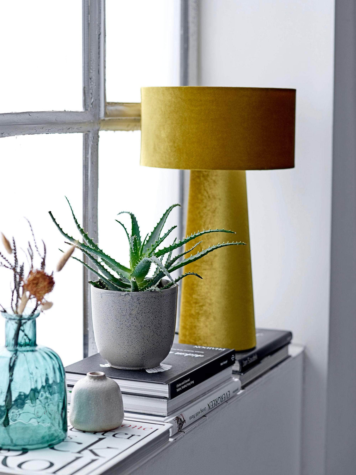 Bloomingville Dafna Bordlampe, Gul, Polyester
