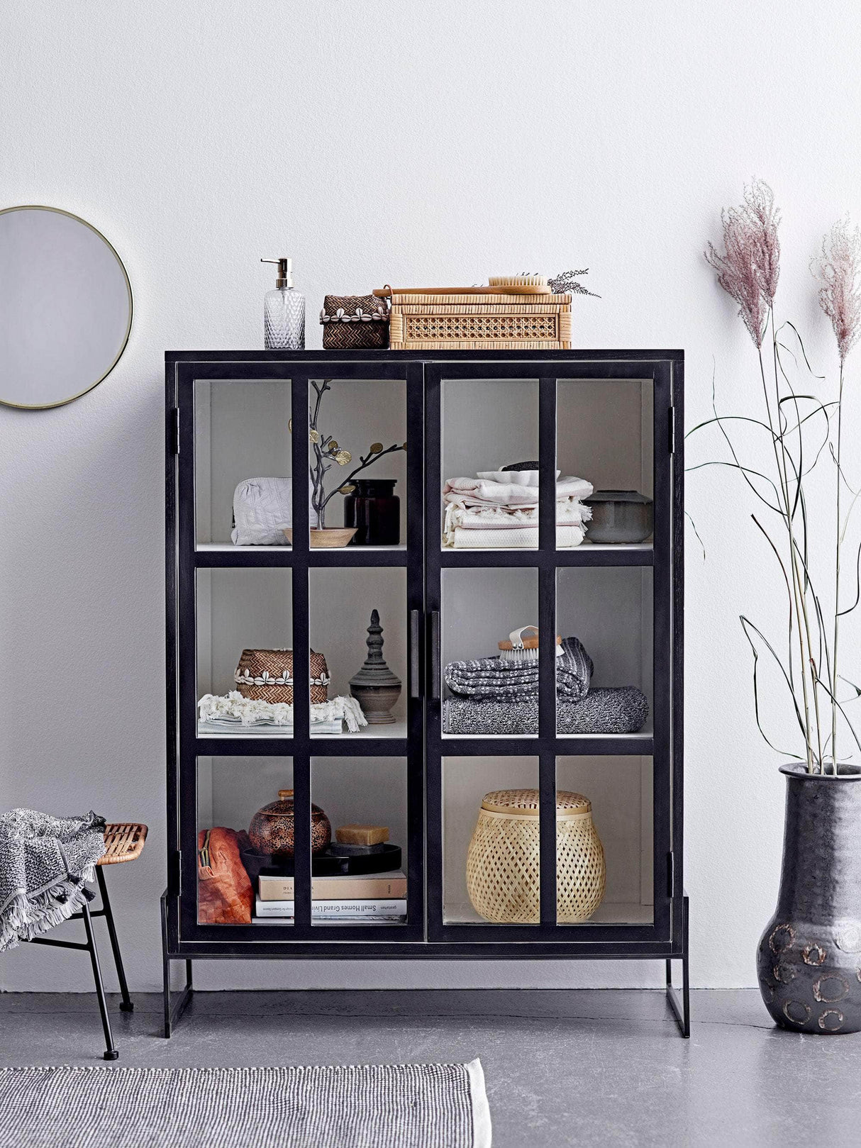 Bloomingville Gorm Deko Vase, Sort, Terrakotta