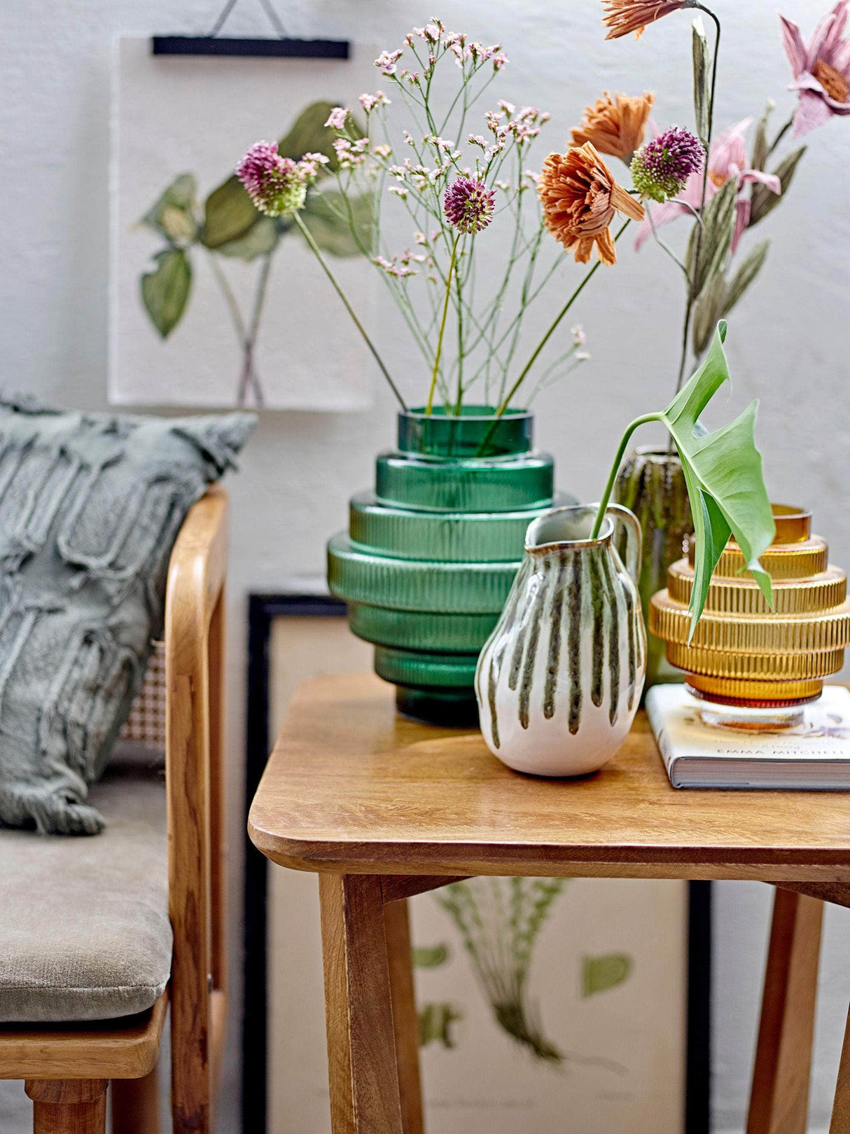 Creative Collection Rana Deko Blomst, Grøn, Papir