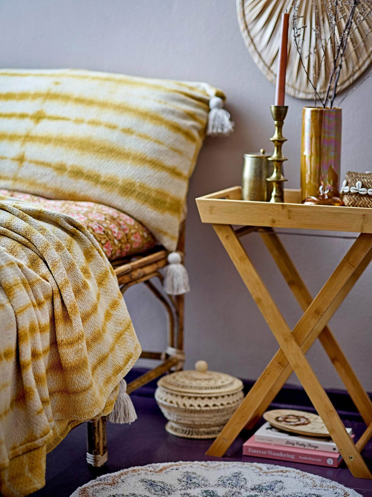 Bloomingville Nil Kurv m/Låg, Natur, Rattan