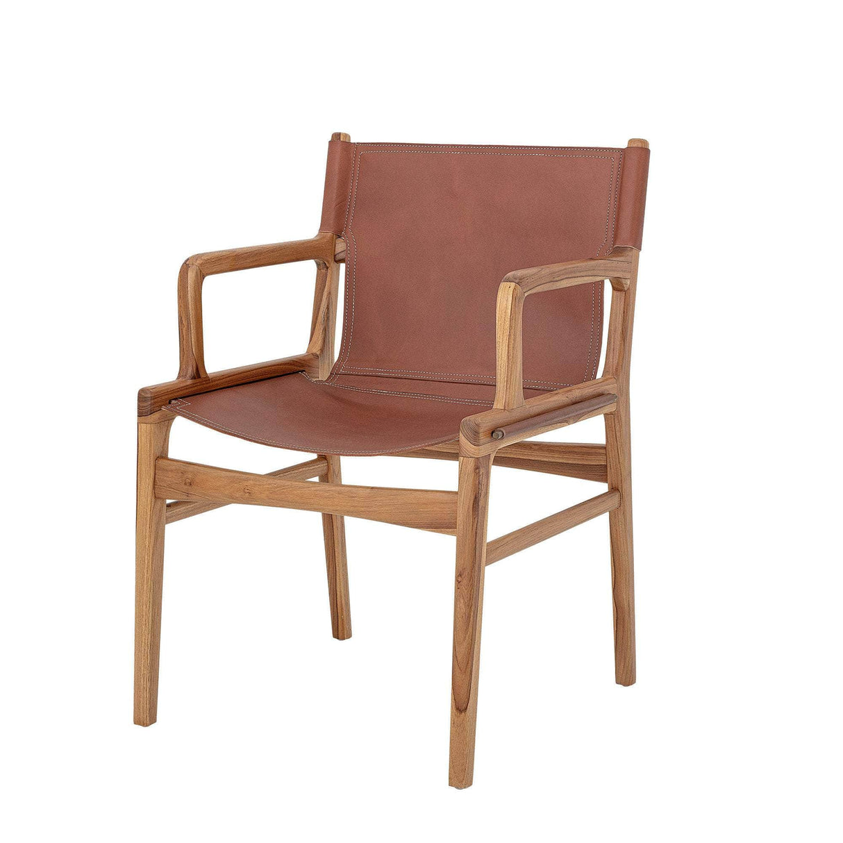 Bloomingville Ollie Lounge Stol, Brun, Læder