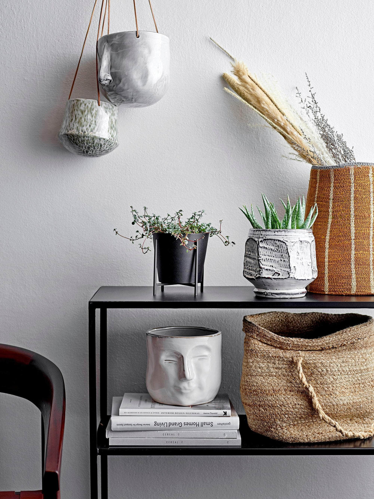 Bloomingville Vitus Lounge Stol, Brun, Læder