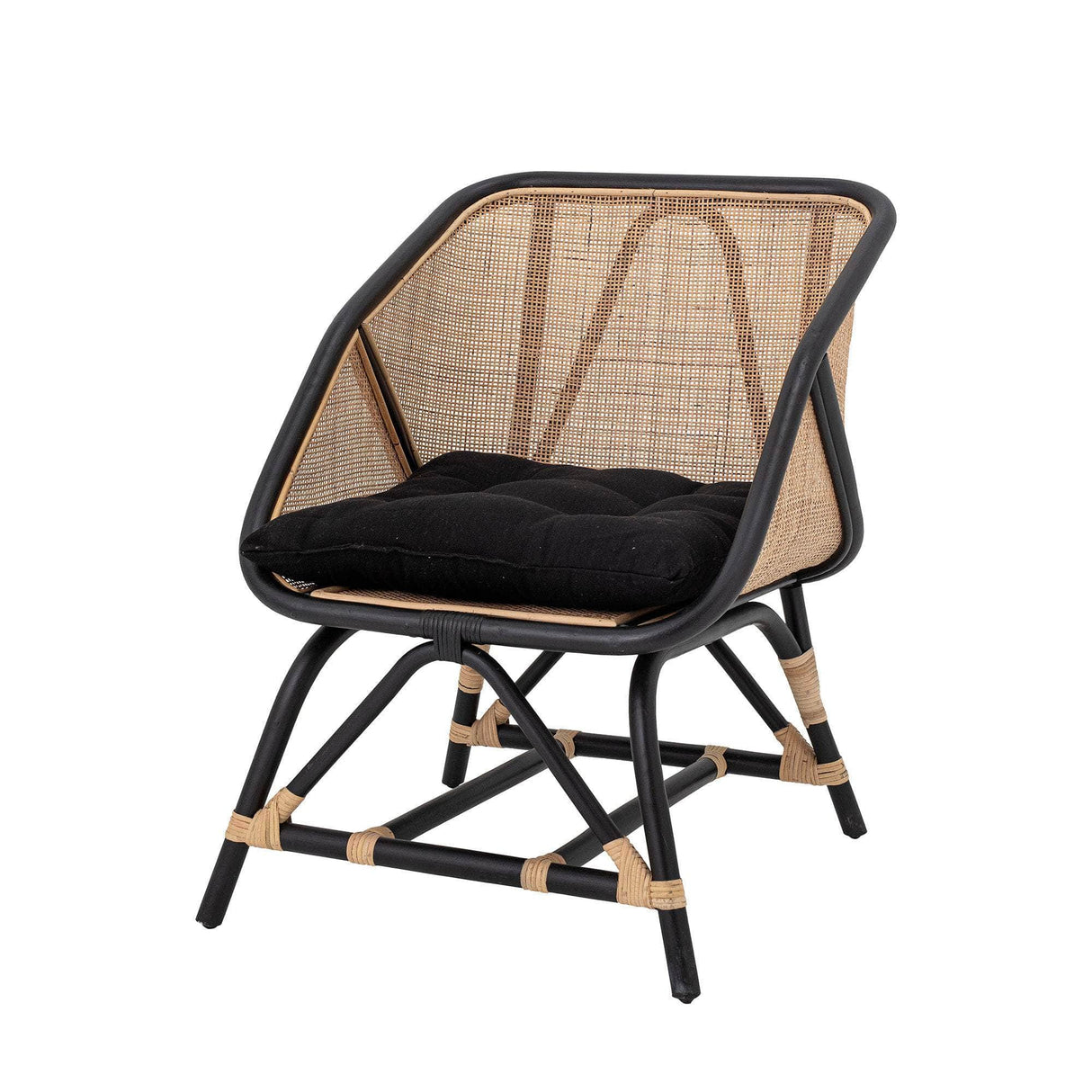Bloomingville Loue Lounge Stol, Sort, Rattan