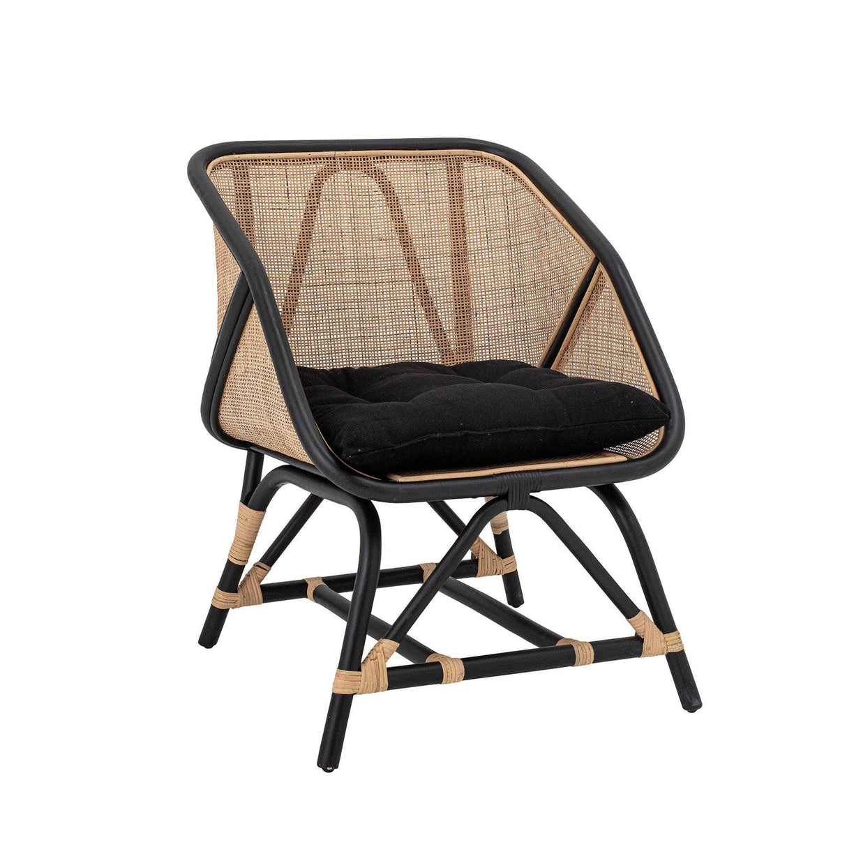 Bloomingville Loue Lounge Stol, Sort, Rattan