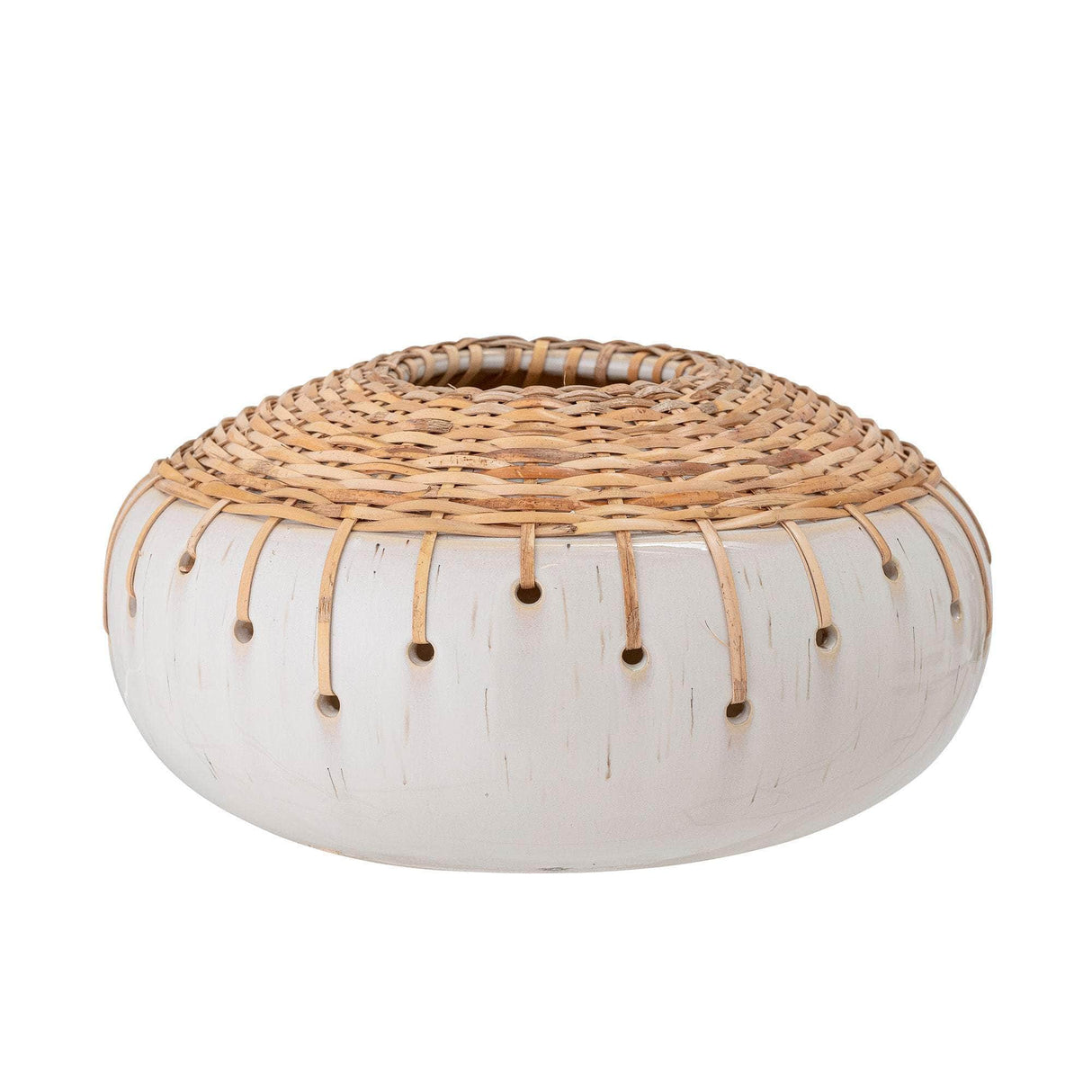 Bloomingville Kang Deko Vase, Hvid, Keramik