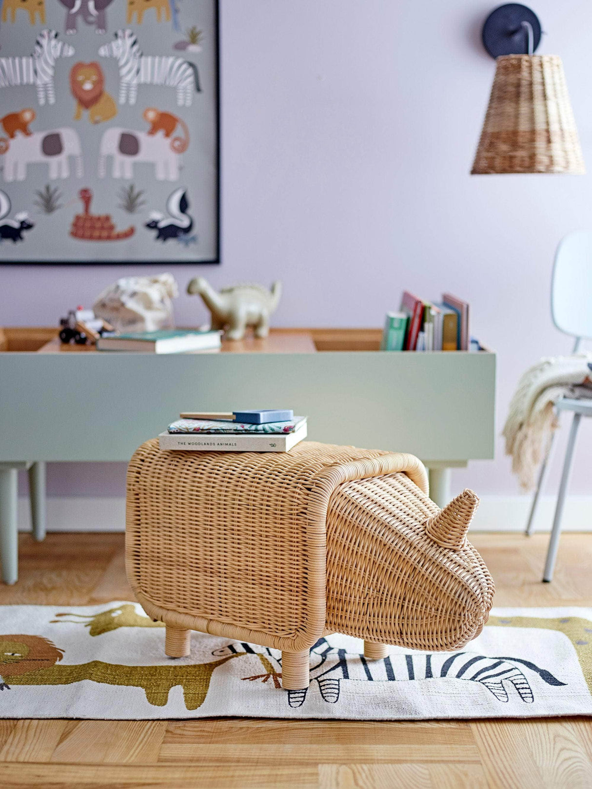 Bloomingville MINI Favne Sidebord, Grøn, Krydsfiner