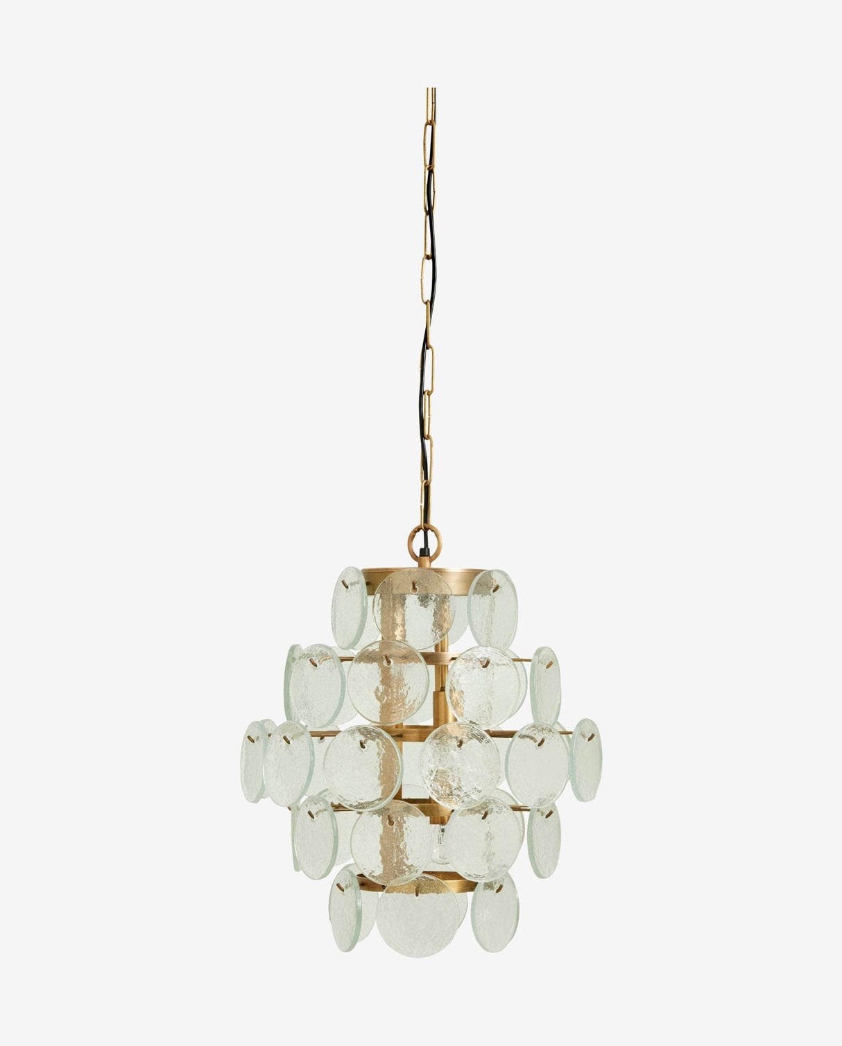Nordal Hanging lamp, clear glass coins, small