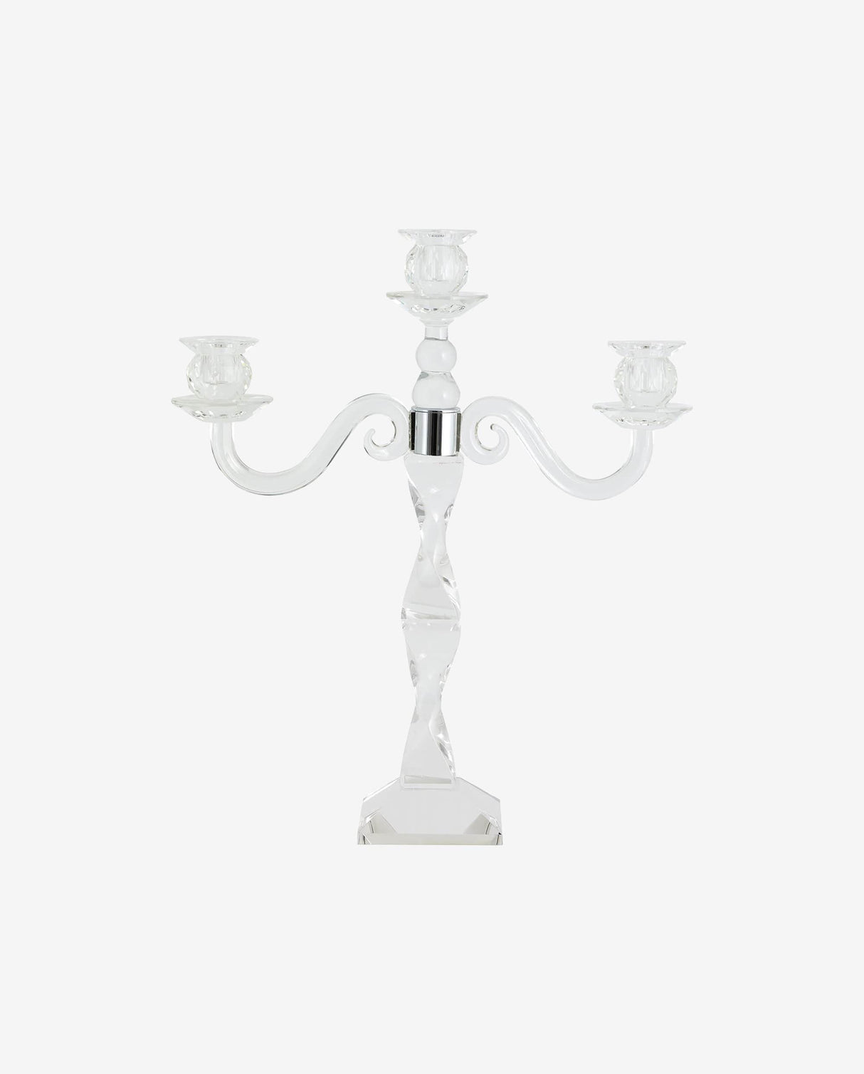 Nordal FARA candle holder, f/3 candles, clear