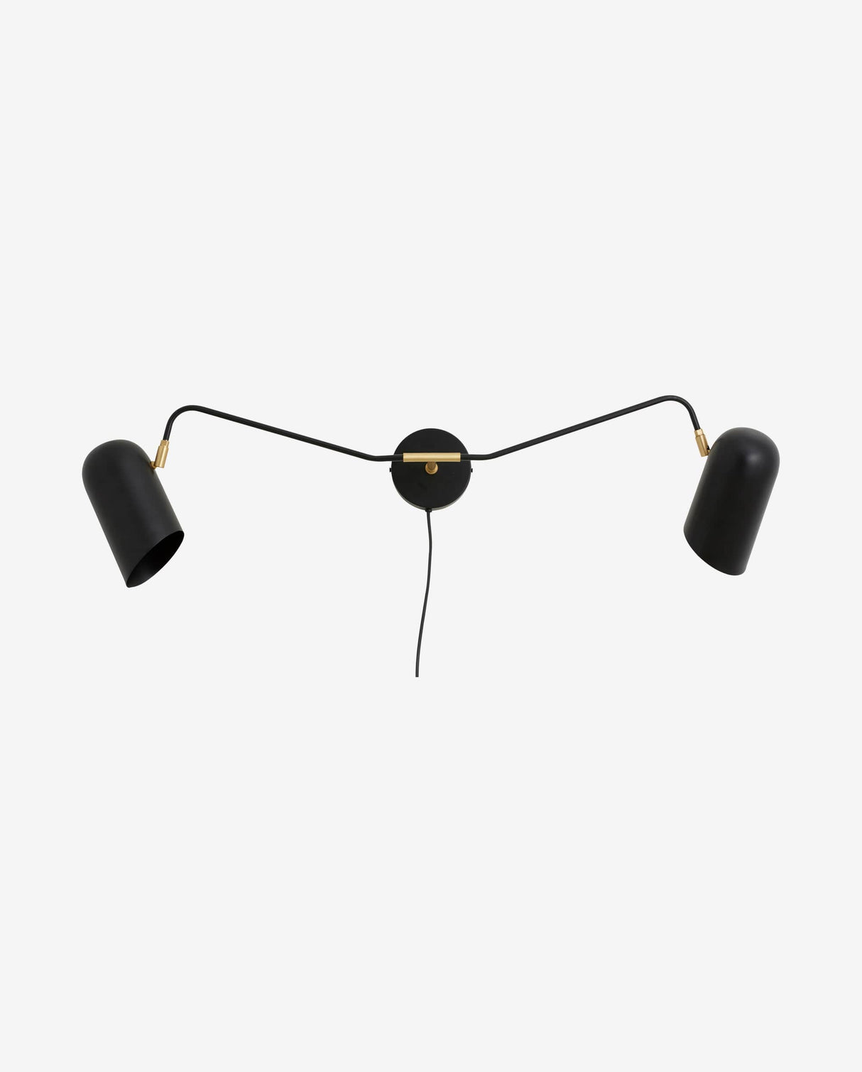 Nordal ERIS wall lamp, 2 arms, black