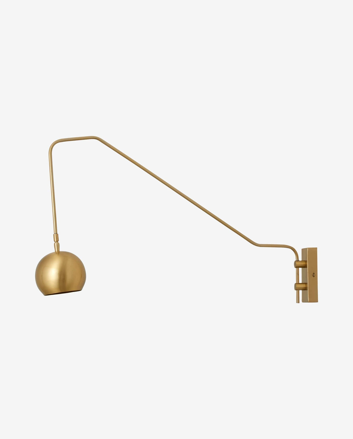 Nordal ATHENE golden wall lamp, globe