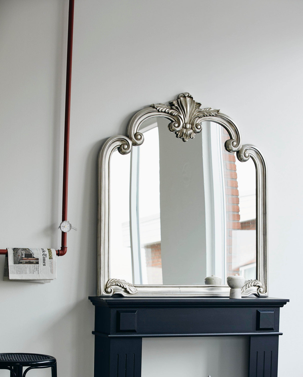 Nordal ANGEL wall mirror, silver