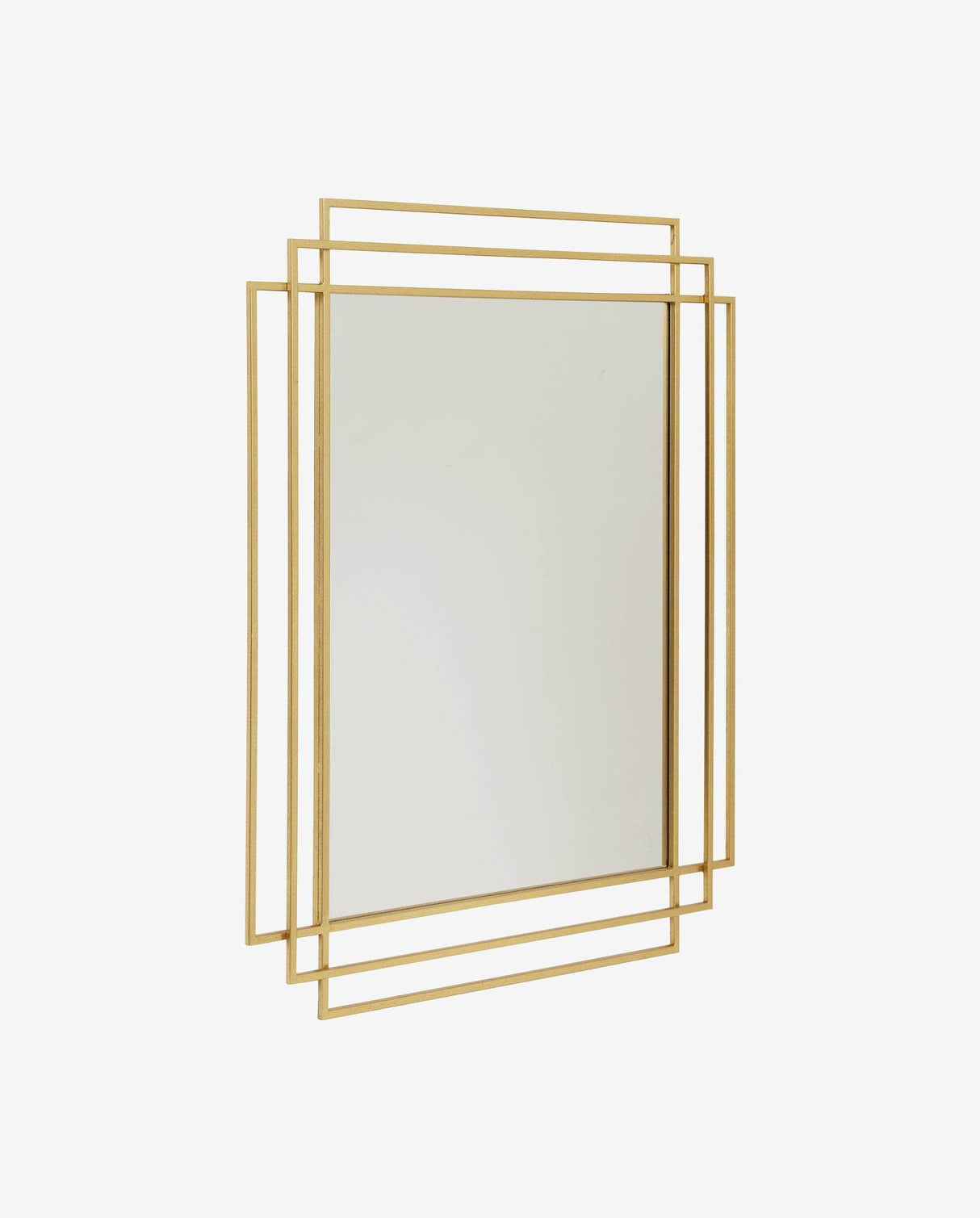 Nordal SQUARE mirror, gold finish