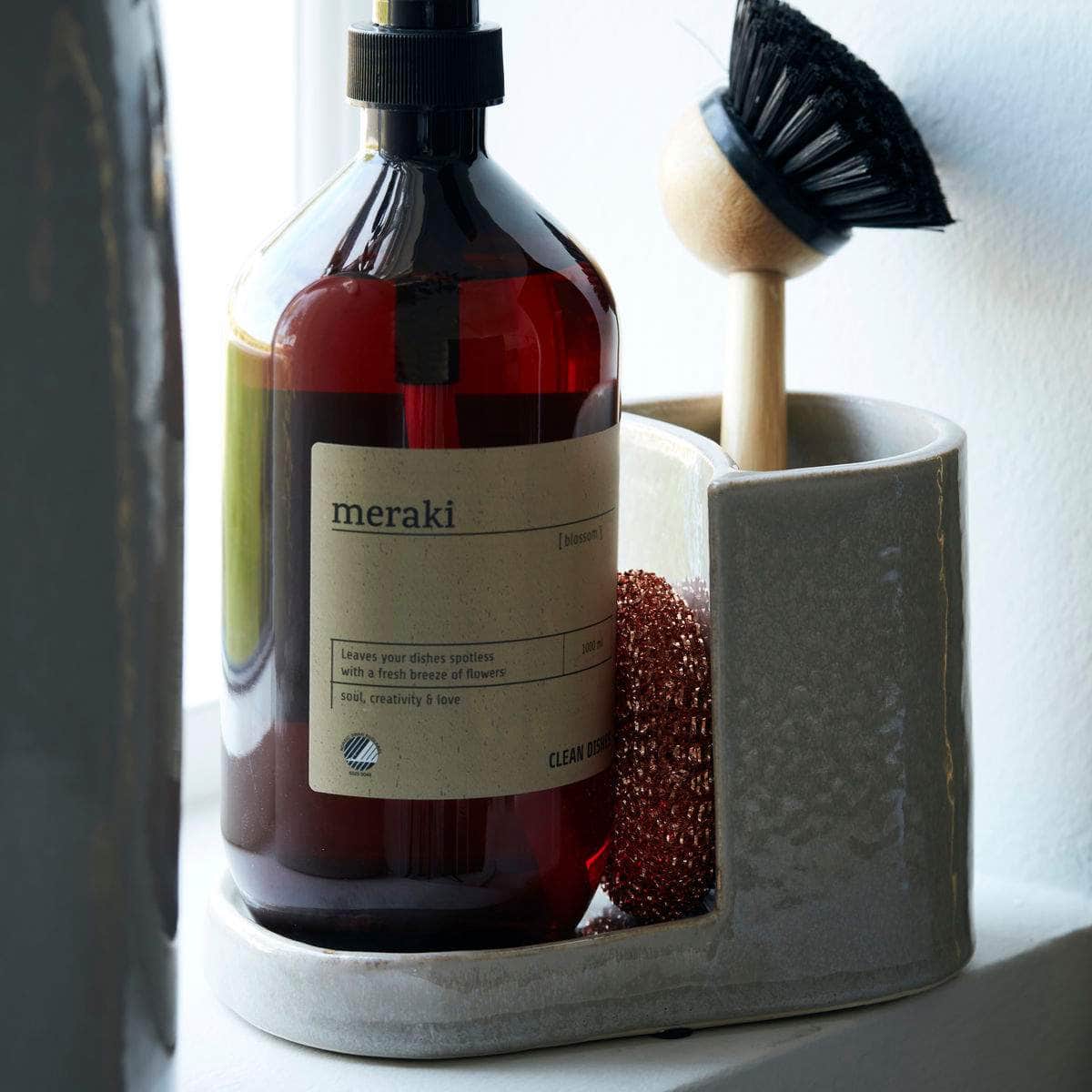 Meraki Børste- og sæbeholder, Datura, Shellish grey