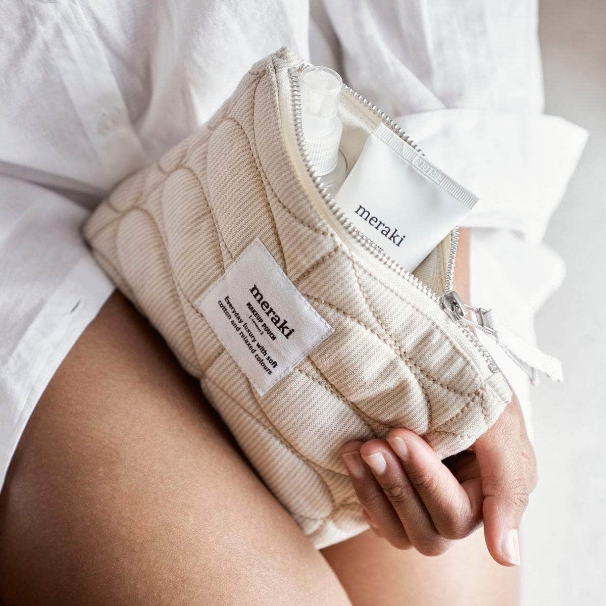 Meraki Makeup pung, Mentha, Off white/safari