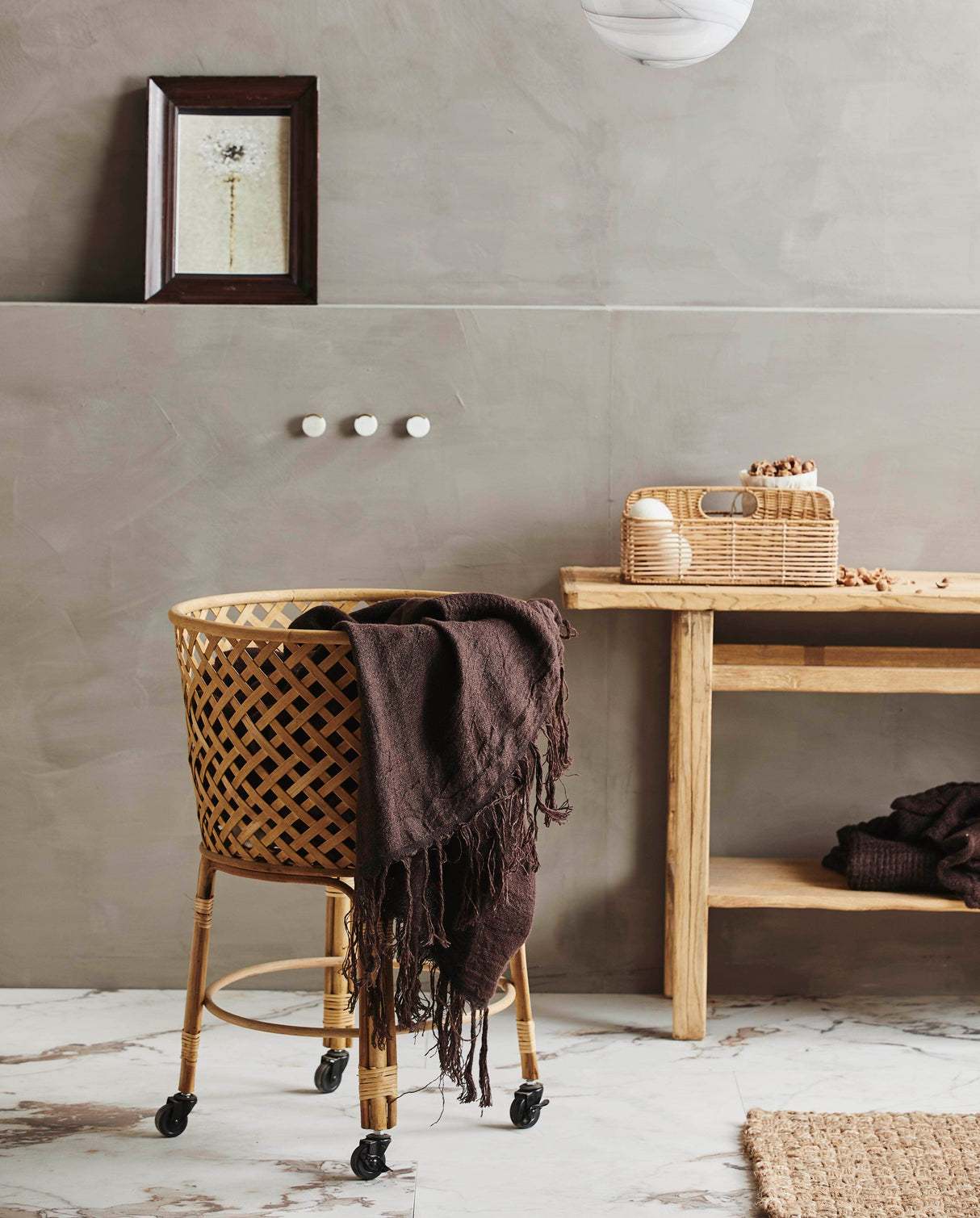Nordal ARVI round basket, nature