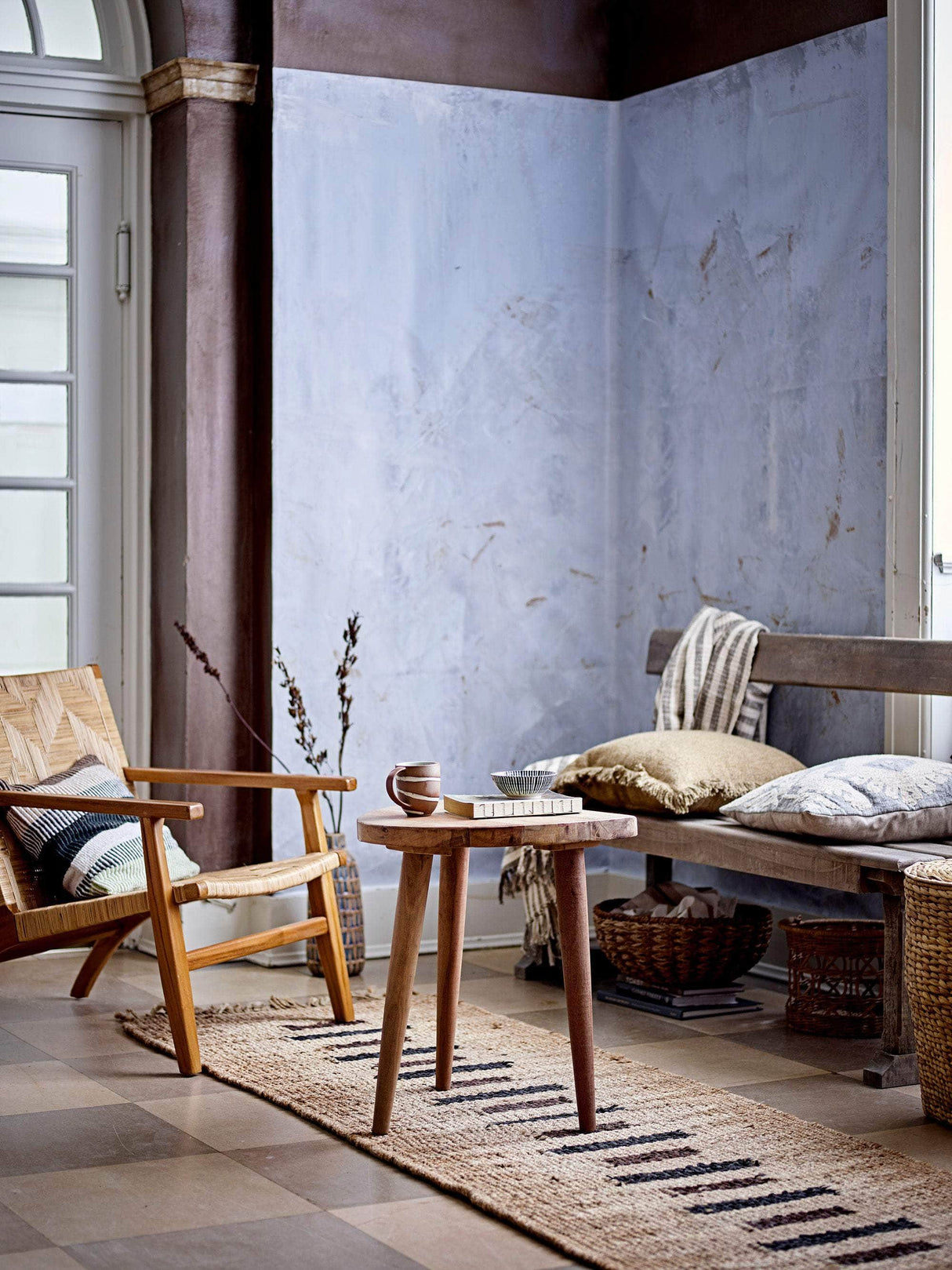 Creative Collection Mills Lounge Stol, Brun, Rattan
